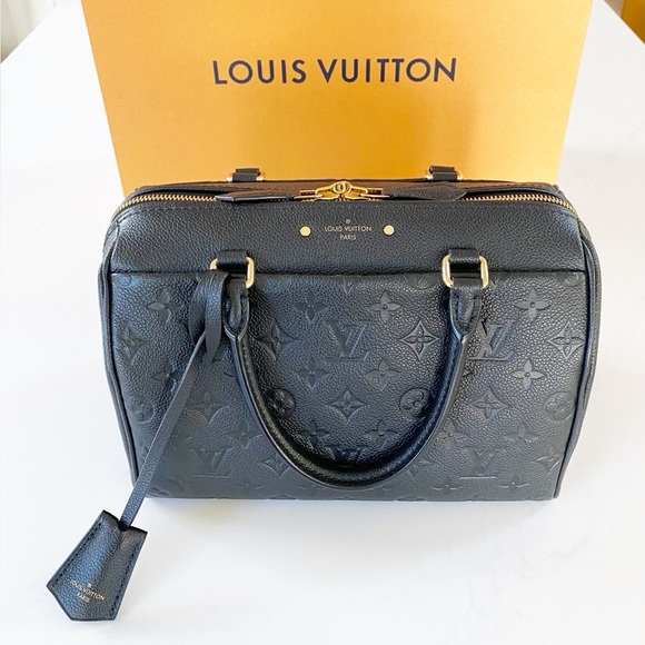 Louis Vuitton Speedy Bandoulière 25 in black empreinte leather - Picture 2 of 16
